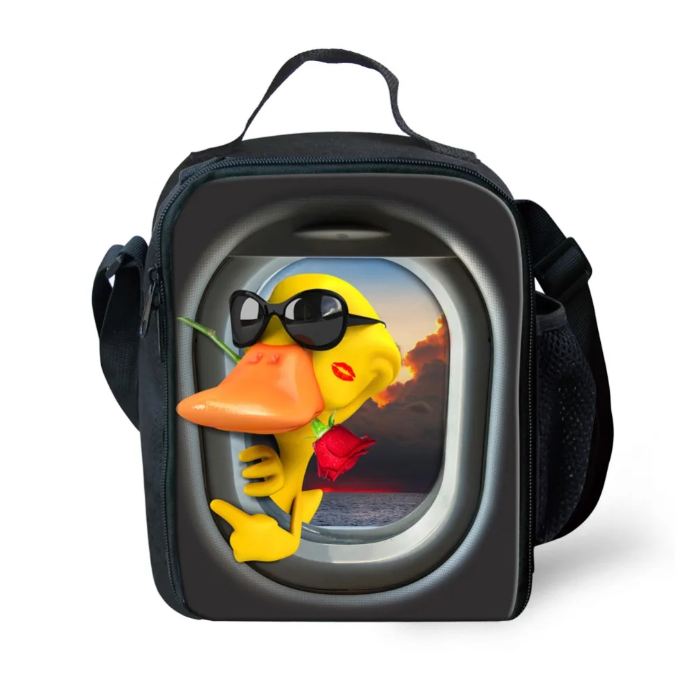 

Cute Cartoon Duck Print Lunch Bag Children Cooler Lunch Box Food For Kids Boys Girls School Thermal Insulated Adult Pinic Box