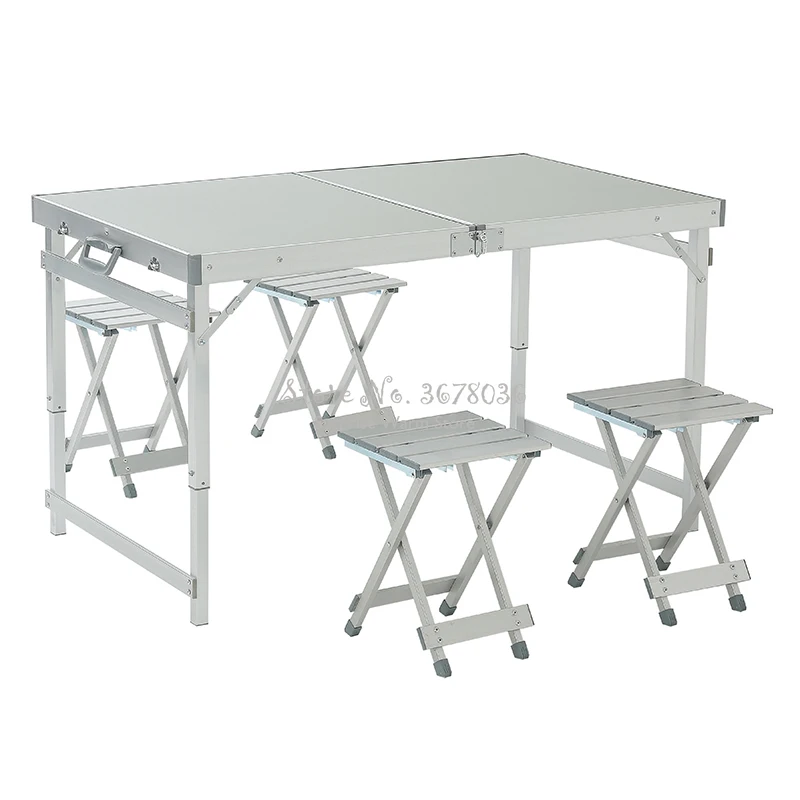 Стол и стулья из алюминиевого сплава складной стол для отдыха на природе Портативный Fodable обеденный стол dotomy сильный подшипник 120*70*68 см