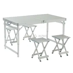 Стол из алюминиевого сплава и стулья складной для кемпинга стол портативный Fodable обеденный стол dotomy сильный подшипник 120*70*68 см