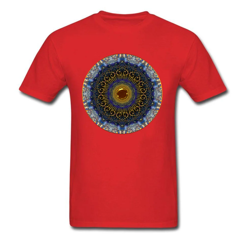 GOLD MANDALA DESIGN T SHIRT 65_red