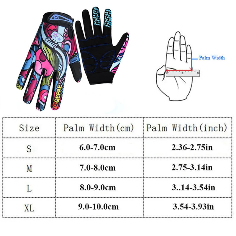 Qepae Unisex hombres mujeres guantes de invierno motocicleta Ciclismo bicicleta dedo completo Ciclismo al aire libre guantes respirables largos
