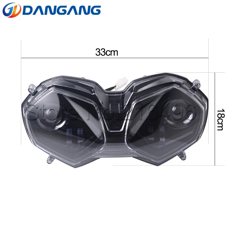 LED Headlight High/Low Beam with Angel Eyes DRL