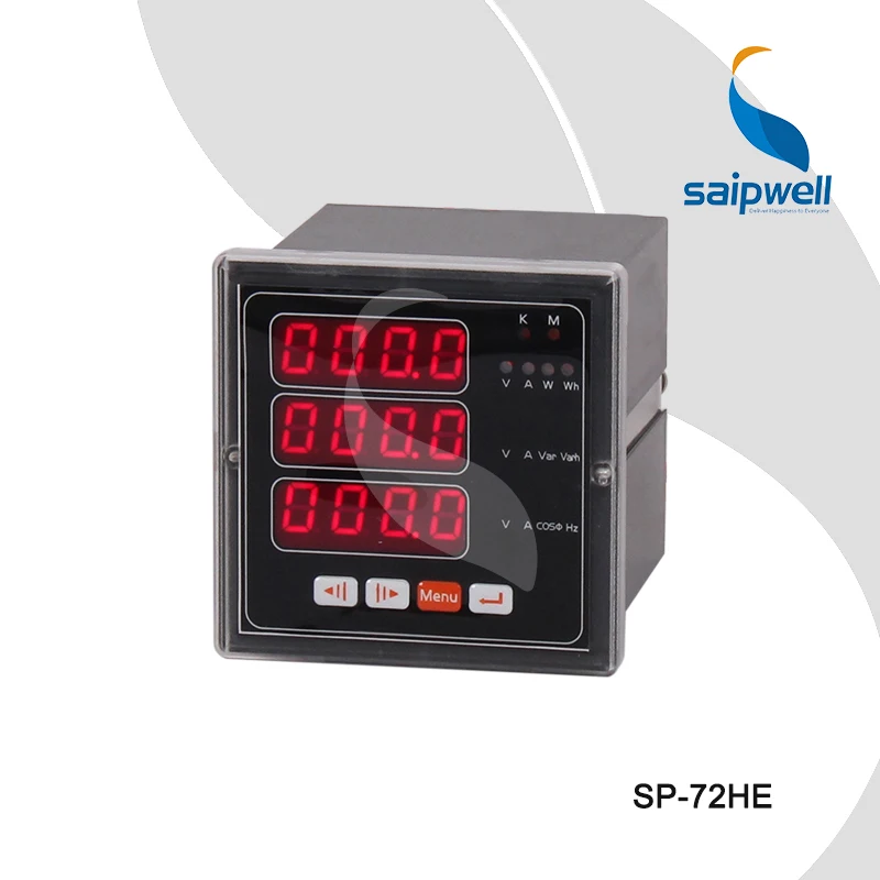

72 Type Three Phase Electric Multi-function Harmonic Meter ,3 Rows LED Digital Power Energy Meter (SP-72HE)