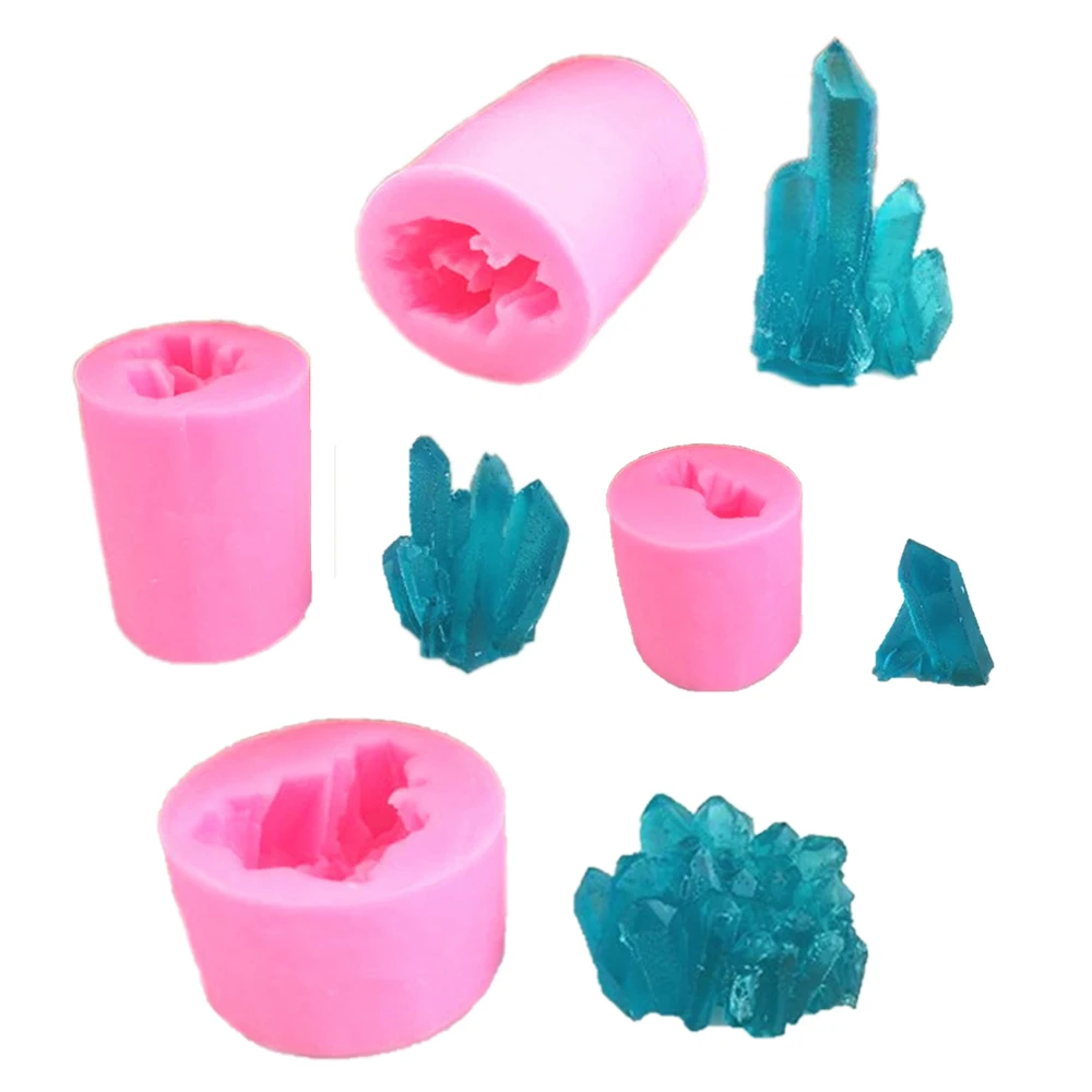 

Creative DIY Snow Iceberg Silicone Crystal Column Mold Sugar Fondant Cake Molds Cake Decorating Baking Tools Kitchen Supplies