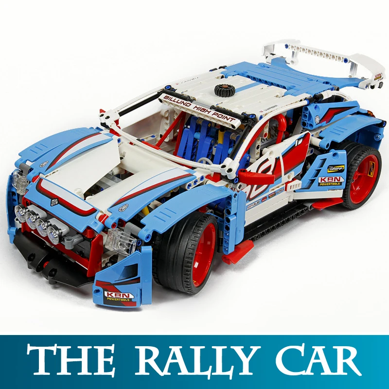 

Technic Series 20077 1085pcs The Rally Car Set Model Building Blocks Compatible LegoINGLYS 42077 Racing Car Bricks Toys For Boy