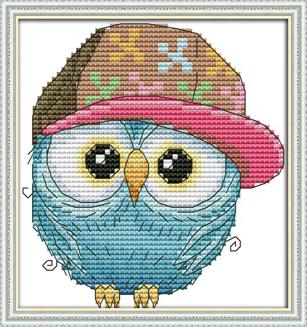 Beginner Cross Stitch Kits Elephant and Owl Pattern Aida 16CT 14CT 11CT  Hand Embroidery Set DIY Needle Arts & Craft Hobby Horse