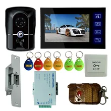 Home Security & Safety 7″ Video Door Phone Doorbell Intercom IR Camera Monitor Electric Strike Lock RFID Keyfobs