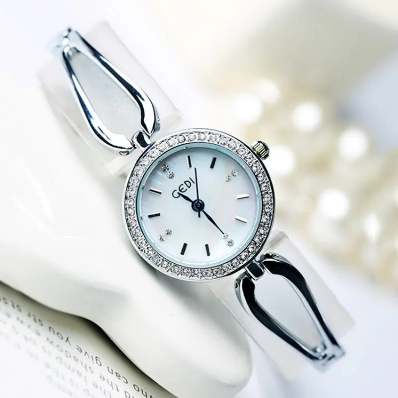 

GEDI2945 women watches silver dress bracelet relogio feminino luxury Thin Watch for girls waterproof clock ladies wrist watch