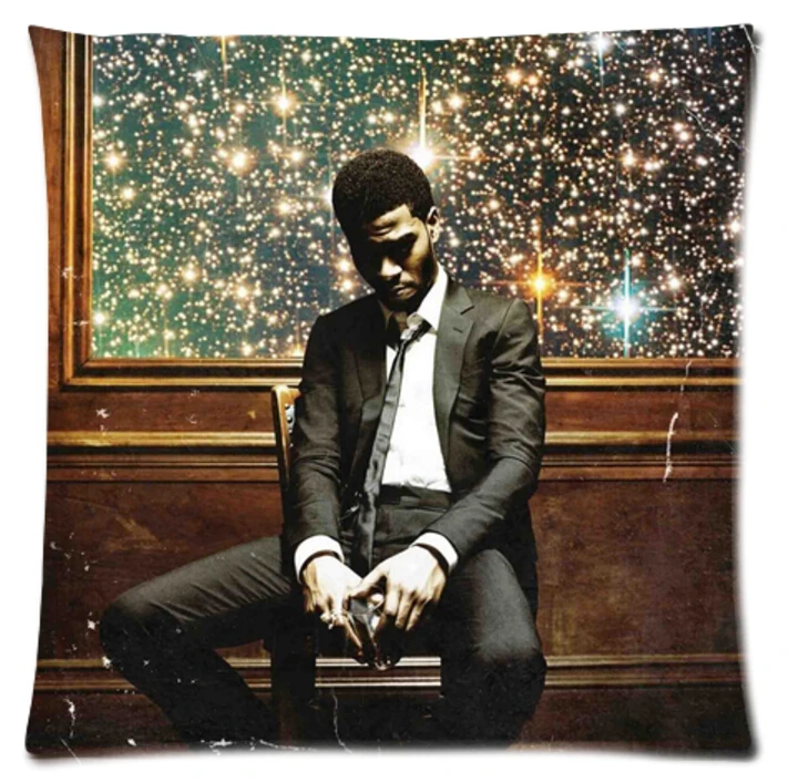 Kid Cudi Man On The Moon Pattern Cool Fantasy PillowCase 45x45cm Two sides Cotton&ampPolyester | Дом и сад