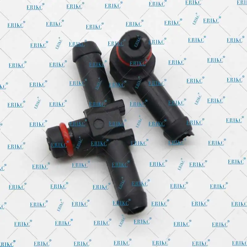 ERIKC L T connector Diesel Common Rail Parts Fuel Injector Return Oil Backflow Plastic Two-way Joint Pipe (1)