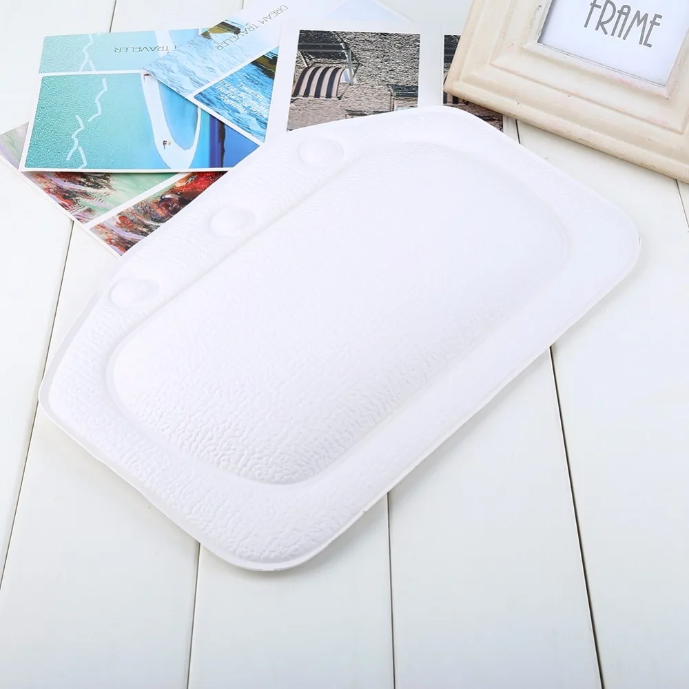 

Hot Sale Bath Pillow Bathtub Head Rest Foam Design Spa Neck Cushion Soft Pillow Bathroom Products with Suction Cup