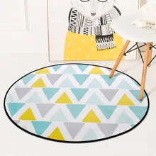 Красочные коврики с геометрическим рисунком в скандинавском стиле для гостиной, кресла, компьютерные коврики, Нескользящие Коврики для дома, круглый коврик для спальни