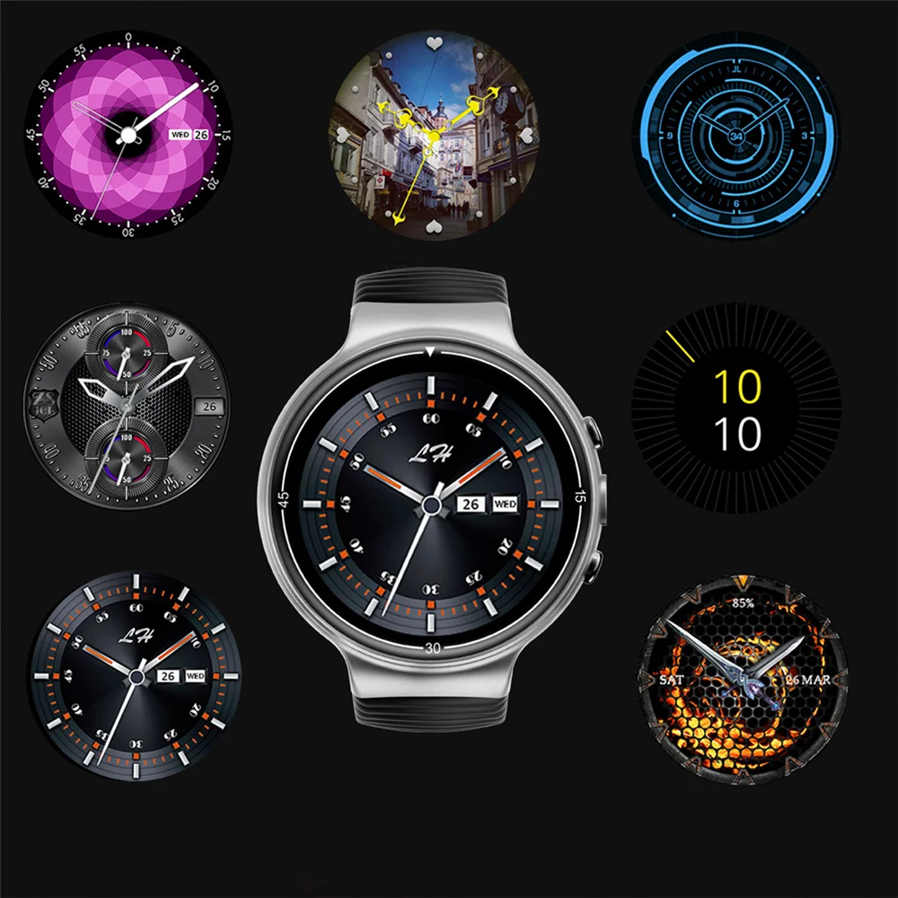 

OGEDA 2018 New Men Android 7.0 GPS Smart Watch I8 Support 4G Call WiFi Bluetooth Heart Rate Real-Time Monitoring Mens Watch