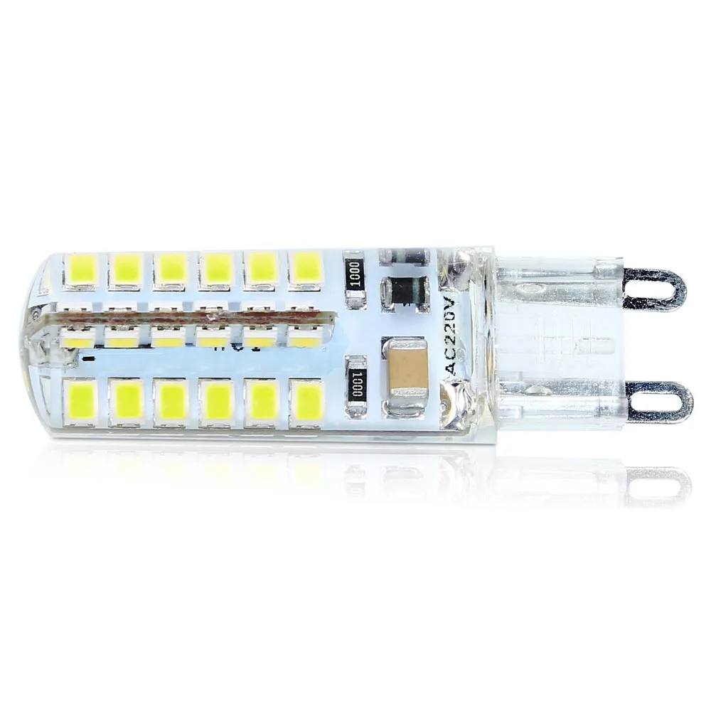 1 упаковка силиконовая G9 220 В 2835 SMD 7 Вт 48 светодиодная хрустальная лампа