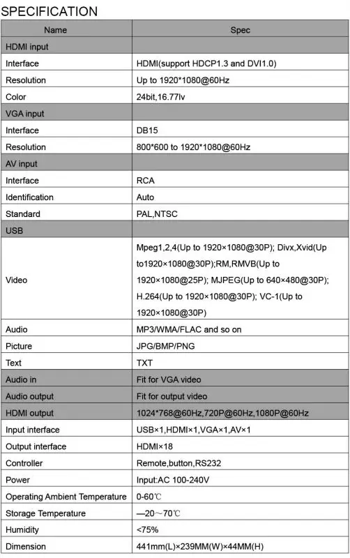 LINK-MI TV18 контроллера видеостены Full HD 1080 P видео процессор 2x2,3x3,4x4,3x4,3x6 и т. д. мульти-экранов рекламы видеостена