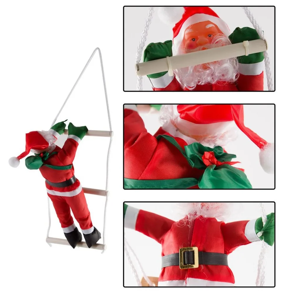 

60/80cm Christmas noel natal Santa Claus doll with stair to giving gift Sint Nicolaas Christmas Tree Decoration