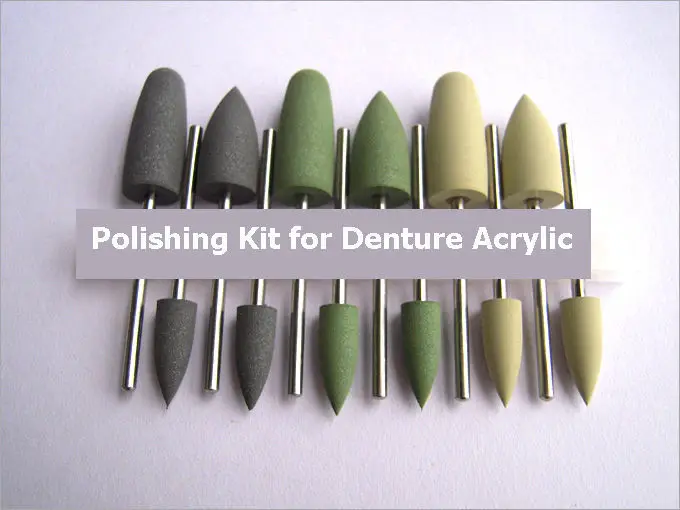 12PCS Dental Polishers Dental Teeth Polishing Kit for Denture Acrylic