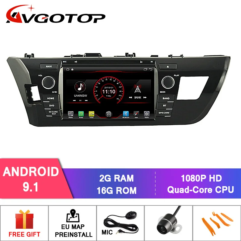 Cheap AVGOTOP Android 9 WINCE Bluetooth GPS Car Radio DVD Player For TOYOTA COROLLA LEVIN 2014 2G 16G MP3 MP4 Vehicle Multimedia 0 Cheap AVGOTOP Android 9 WINCE Bluetooth GPS Car Radio DVD Player For TOYOTA COROLLA LEVIN 2014 2G 16G MP3 MP4 Vehicle Multimedia 0