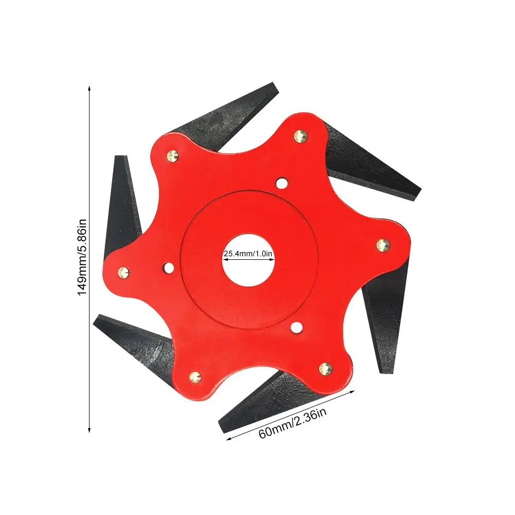 Газонокосилка триммер головка марганца стальной сплав шестирезак ударная головка травы садовая газонокосилка Расческа для стрижки резак инструмент 6 Сталь
