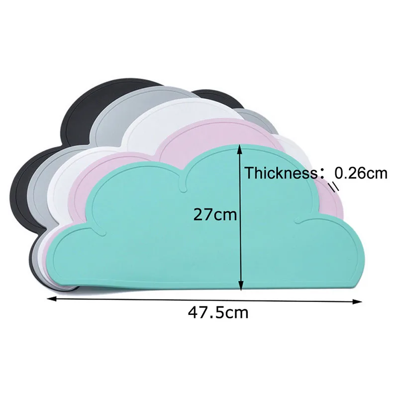 New Baby Kids Silicone Cloud Placemat Table Mat Food Mats Dining Table Placemats Feeding Plate