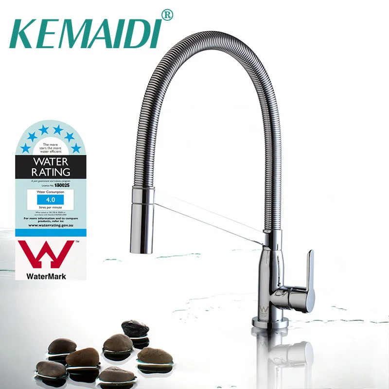 

KEMAIDI AU Kitchen Basin Sink Faucet 360 Swivel Deck Mounted Vessel Sink Mixer Pull Out Spout Hot & Cold Chrome Finished Taps