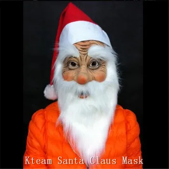 

Funny Super soft The Santa Claus Mask Wig Beard Costume Father Christmas Party Cosplay Santa Claus Face Mask Holiday Supply toy