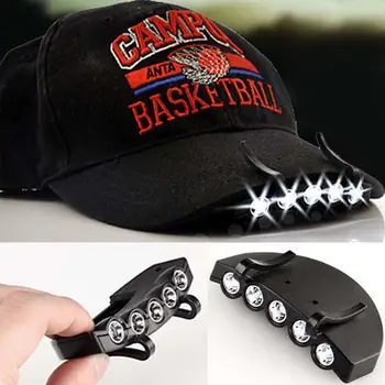 

Clip-On 5 LED Cap Head Light Headlamp Torch Outdoor Fishing Camping