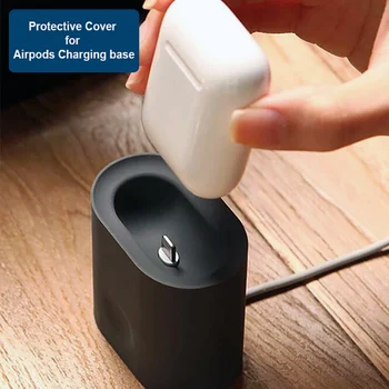

Portable Charging Dock Station For AirPods Charging Base Soft Silicone Desk Anti-fall Stand Holder For AirPods Charging Stand S0