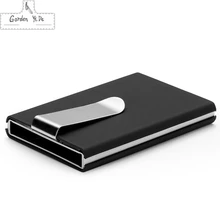 High QualitId credit card holder Automatic card sets business aluminum wallet Solid color card sets card wallet passport holder