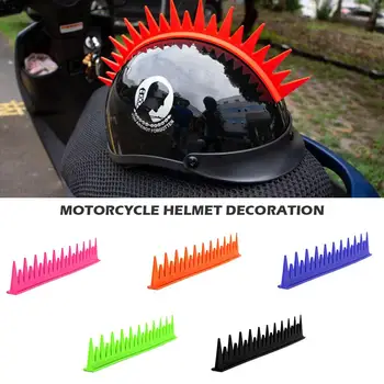 

Motocycle Universal Black White Red Pink Blue Green Plastic Unisex Helmet Accessories Mohawk Horns Motorcycle Decoration