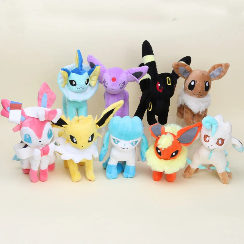 

16-23cm Pocket doll Plush Eevee Espeon Jolteon Umbreon Vaporeon Flareon Glaceon Leafeon Plush Toys Dolls