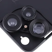 4 в 1 Объективы для телефона широкоугольный Рыбий глаз телефото макро с мобильным телефоном чехол для iPhone 6 Plus 6 sPlus 7 7 P 8 8 P X