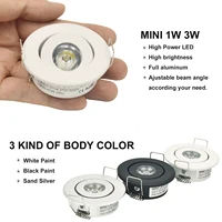 Mini led spot downlights 1W COB 3W LED recessed spot dimmable round led for home cabinet showbox 2