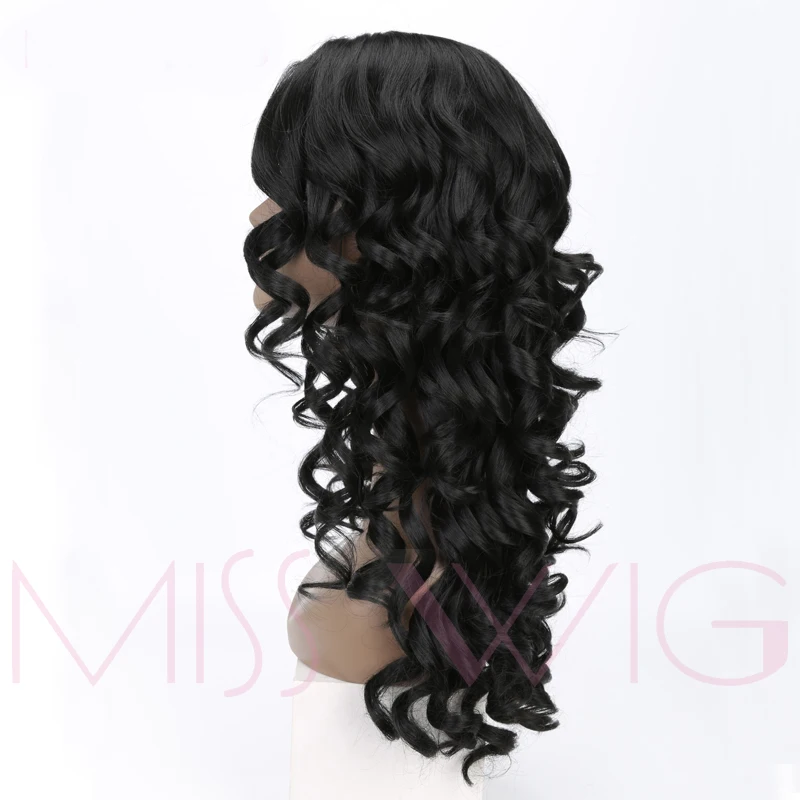 Miss Wig 18 дюймов длинный кудрявый парик розовый черный для черных женщин 250 г