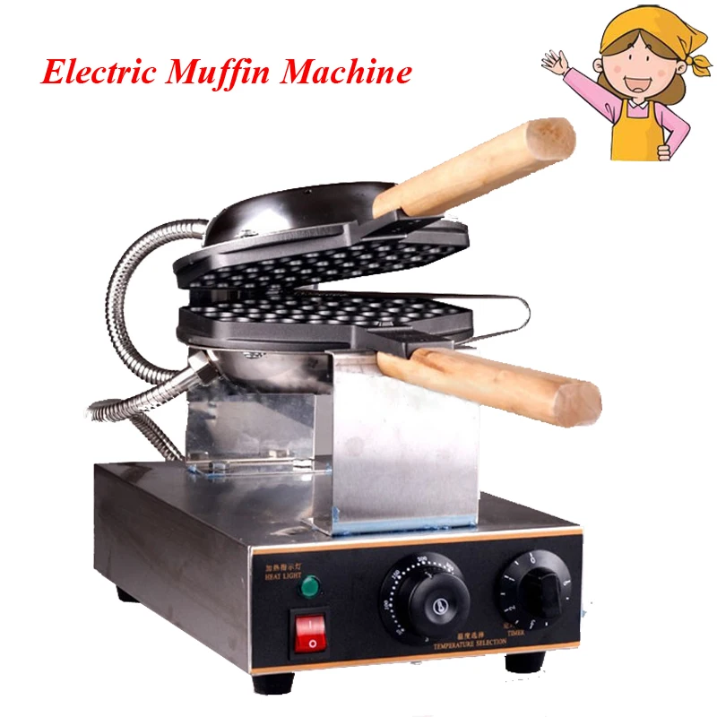 Automatic Temperature Donut Machine Stainless Steel Egg Waffle Egg Waffle Iron Bubble Waffle Wafer Electric Eggettes Egg Waffle