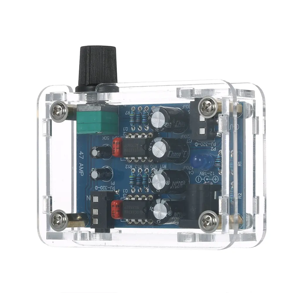 

47 Amp NE5532 Hi-Fi Headphone DIY Amplifier Kit with Transparent Housing DC9V-18V with good sound quality