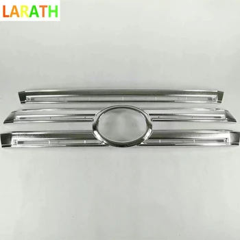 

For Toyota Land Cruiser LC200 2016 ABS Chrome Car Front Center Grille Grill Decorative Trim 2pcs