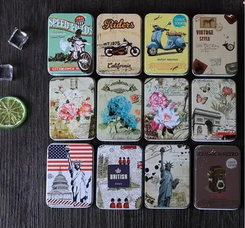 

50pcs/lot Exquisite Tin Box Good Quality Makeup Cosmetic Organizer Candy Jewelry Storage Lipstick Box Tea Box