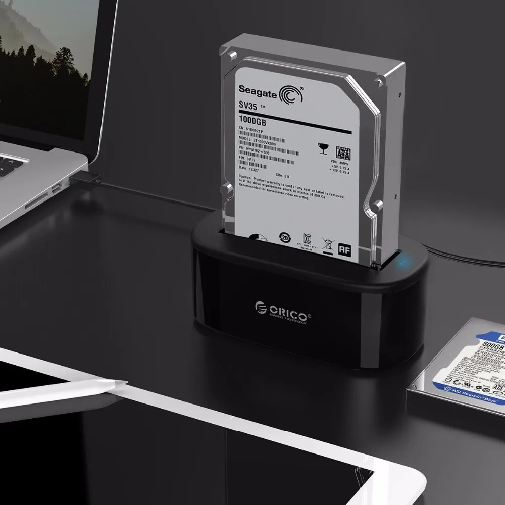 HDD Docking Station ORICO Hard Drive Docking Station USB 3.0 to SATA For 2.5/3.5 inch SATA Hard Drive Card Reader Support