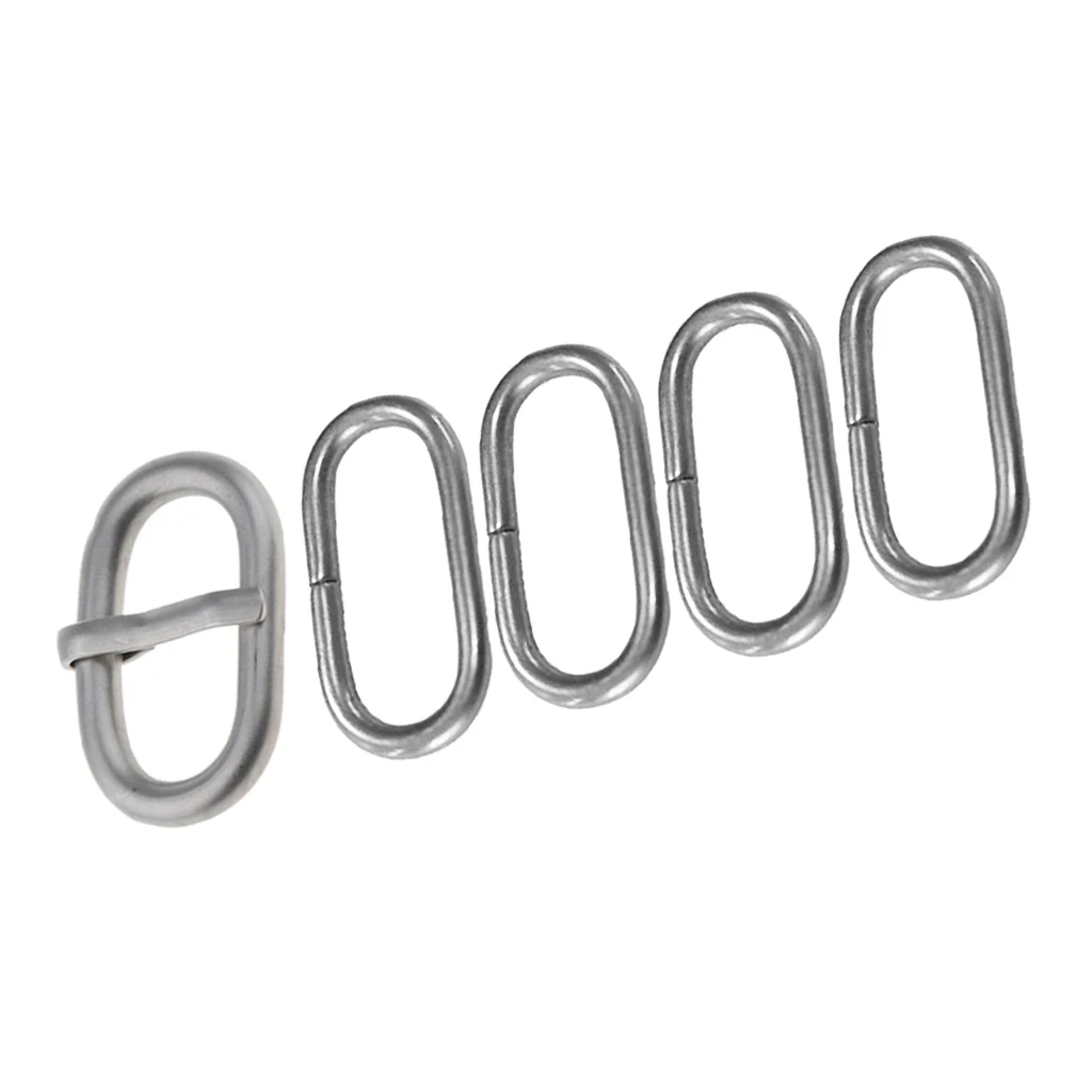 5 Piece Stainless Steel Nylon Watch Band Retainer Loop Ring with Buckle Pin 18mm-24mm Watchmaker Replacement