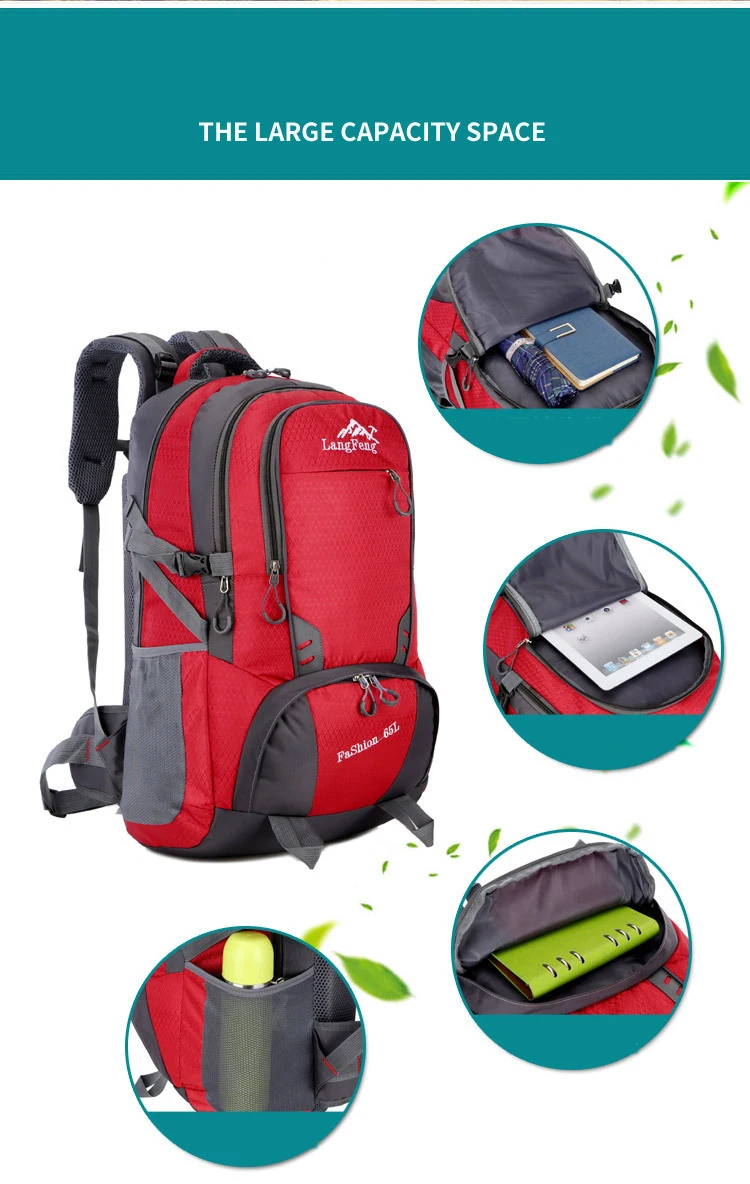Мужской Водонепроницаемый рюкзак унисекс 65L для путешествий, спортивные сумки, сумка для кемпинга, альпинизма, пешего туризма, альпинизма, рюкзак для мужчин