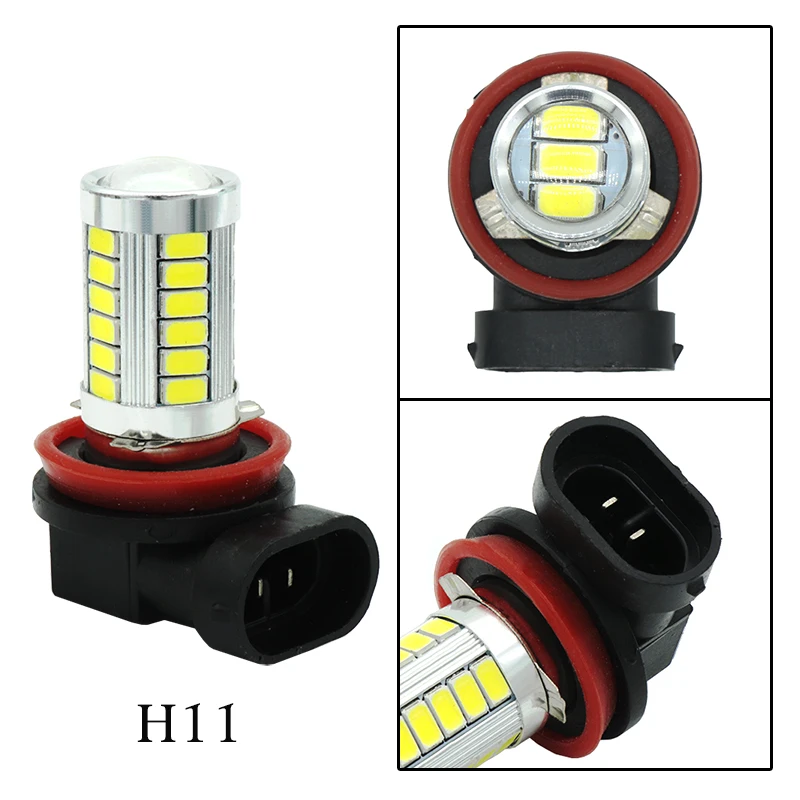 2 шт. 9006 HB4 светодиодный 9005 HB3 H4 H7 H11 H8 5630 33SMD противотуманная фара для дневных ходовых огней светильник поворота Торможение лампы автоматические светодиоды DC12V