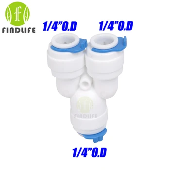 

Water Filter Parts 5 PCS Equal Type Y 1/4 " OD Tube Quick Connection Fittings Aquarium RO Reverse Osmosis Water System Y444
