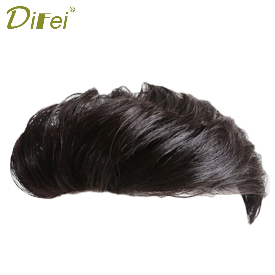 

DIFEI Wig male replacement Korean version of the invisible head top replacement wig piece high temperature silk synthesis