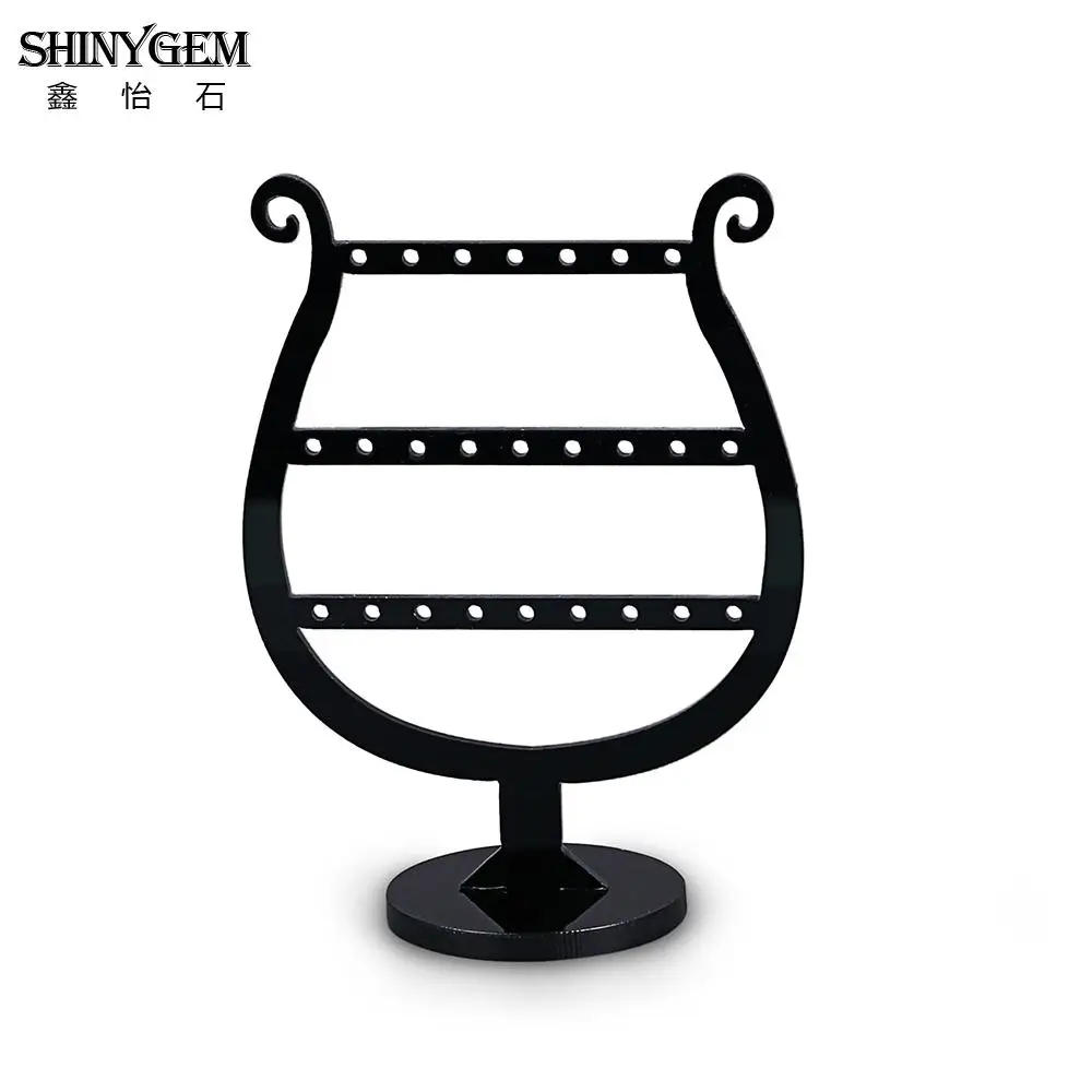 Маленький держатель для серег ShinyGem черные акриловые серьги в форме стекла