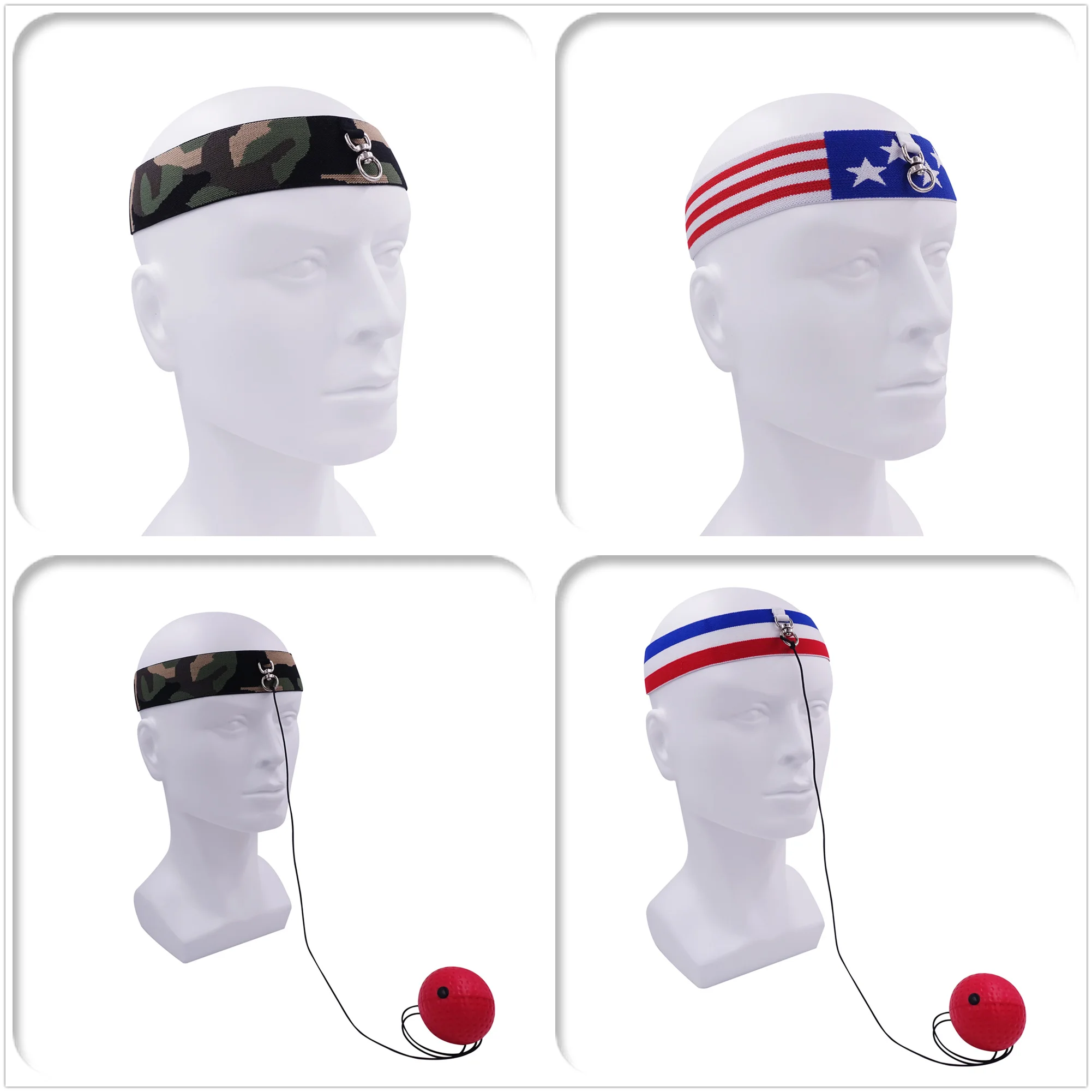 Reflex Ball Bouncy Fight Ball Boxing Exercise Equipment with Headband Improve Reaction Punching Speed Hand-Eye Coordination