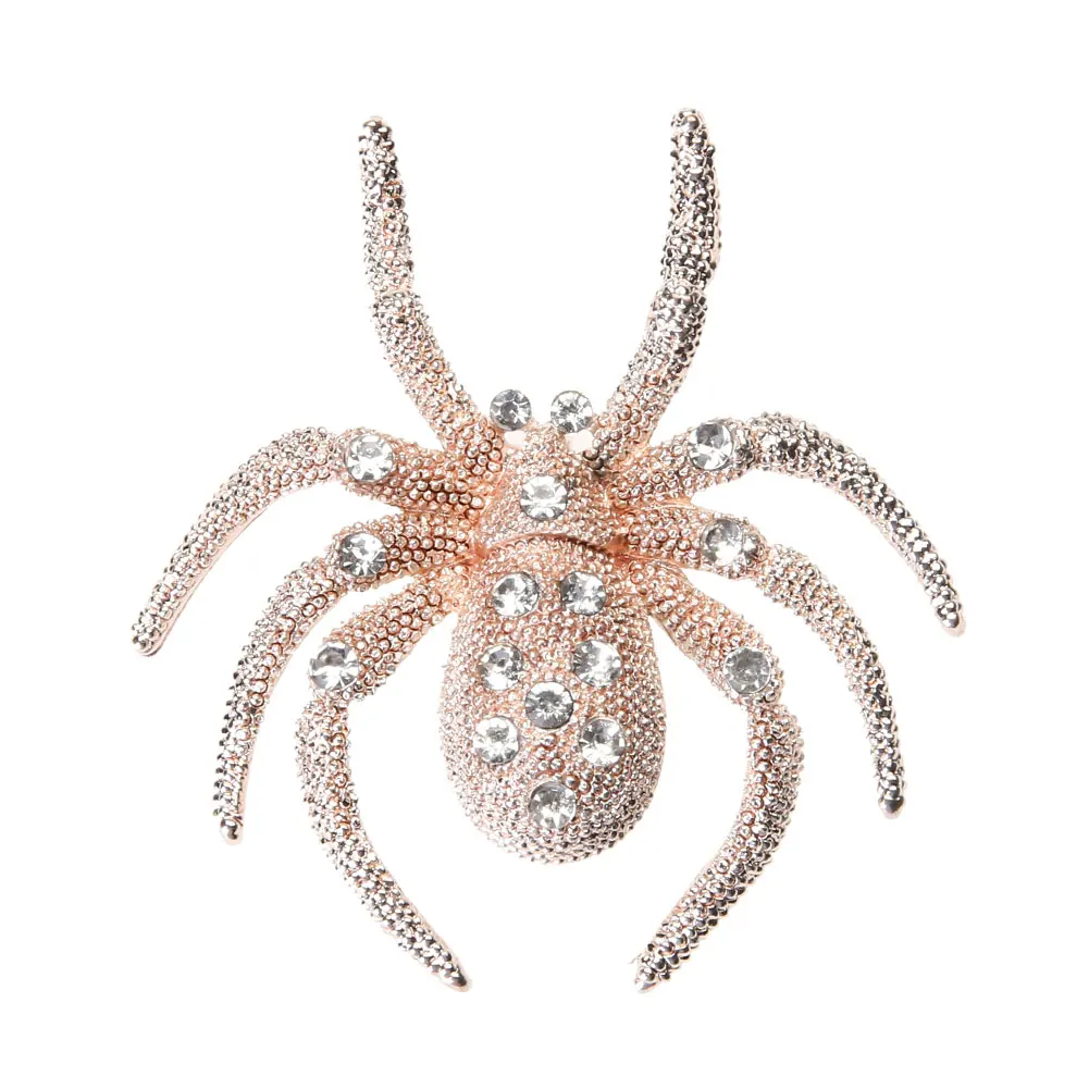 

New Women Spider Brooch enamel pins scarf Dress Accessories Diamante Spilla Clear Crystal Special Brooch Exquisite Corsage