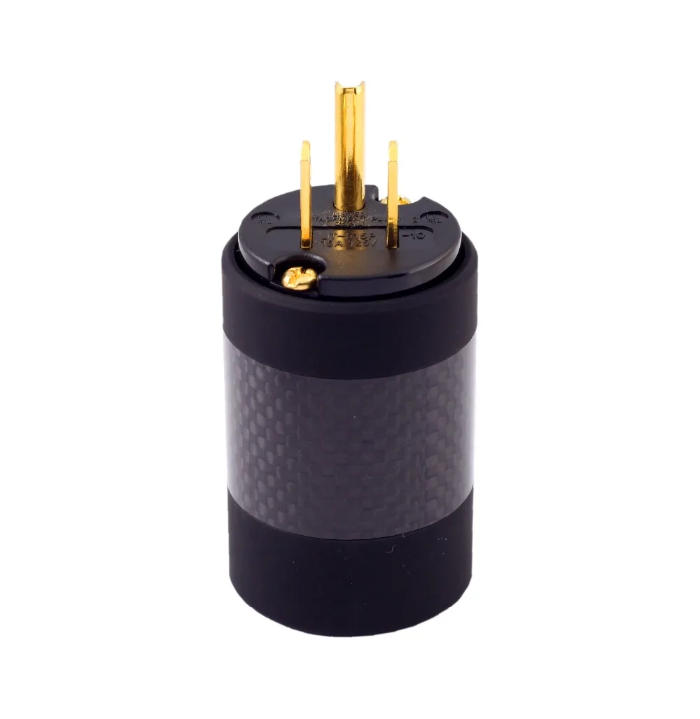 

HiFi MPS Hades-M HiFi AC power Cord carbon fibre Audio Connector 24K gold Plated C-13 male Power connector Amplifier