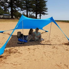 Горячая море пляж Кемпинг палатка брезентовый тент Надувное Укрытие Навес Песок Якорь навес защита от дождя