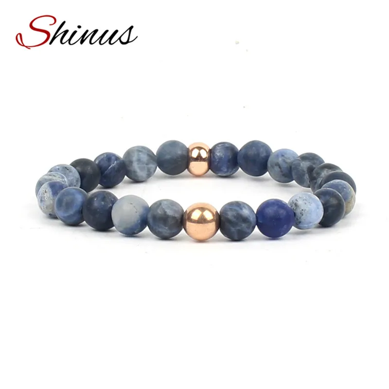 

Shinus Mens Bracelets Womens Bracelet Chakras Jewelry Natural Stone Matte Beads Healing Meditation Yoga Friendship Gifts Love